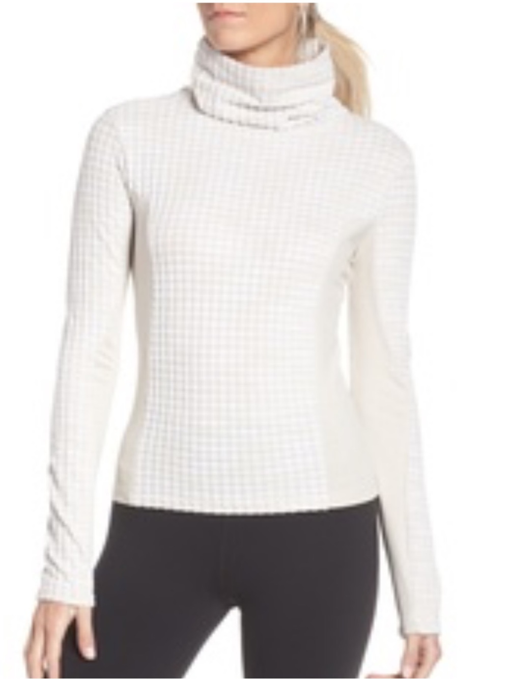 Nike Pro Hyperwarm cream turtleneck top size XS.